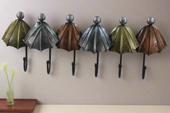 Iron Hand Painted Umbrella Wall Hanger