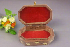 Wooden Octagonal Jewellery Box – Handcrafted Storage for Accessories wooden accessories