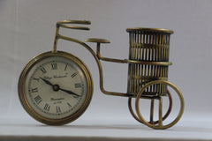 Iron Cycle Clock with Pen Holder Table Top Iron Decorative