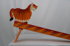 Wooden Tiger Slider Game – Traditional Skill-Building Toy for Children