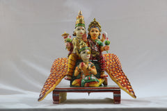 Vishnu Laxmi And Garuda Wooden Hand Painted decorative
