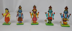 Divine Dasavatharam Idol Set – 10-Piece Handcrafted Hindu God Collection