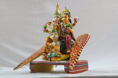 Vishnu Laxmi And Garuda Wooden Hand Painted decorative