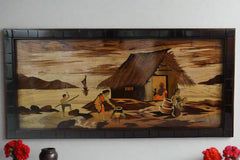 Riverside Family Cooking Wood Inlay Mysore