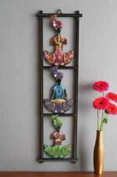Iron Hand-painted 3 Sardar Musicians Frame Wall Decor Hanging