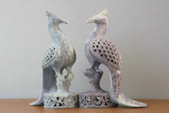Jali Art Peacock Pair – Handmade Decorative Figurines for Gift & Display