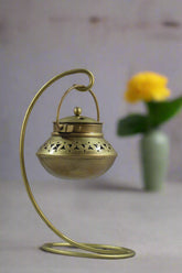 Iron Antique Golden Small Handi Dhoop Stand