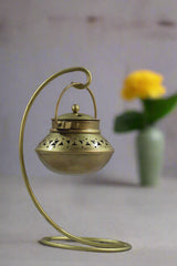 Iron Antique Golden Small Handi Dhoop Stand