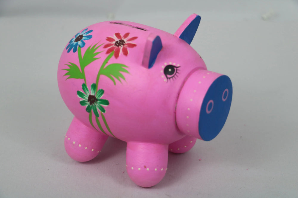 Colorful Wooden Piggy Bank – Savings Box for Children Balaji varanasi