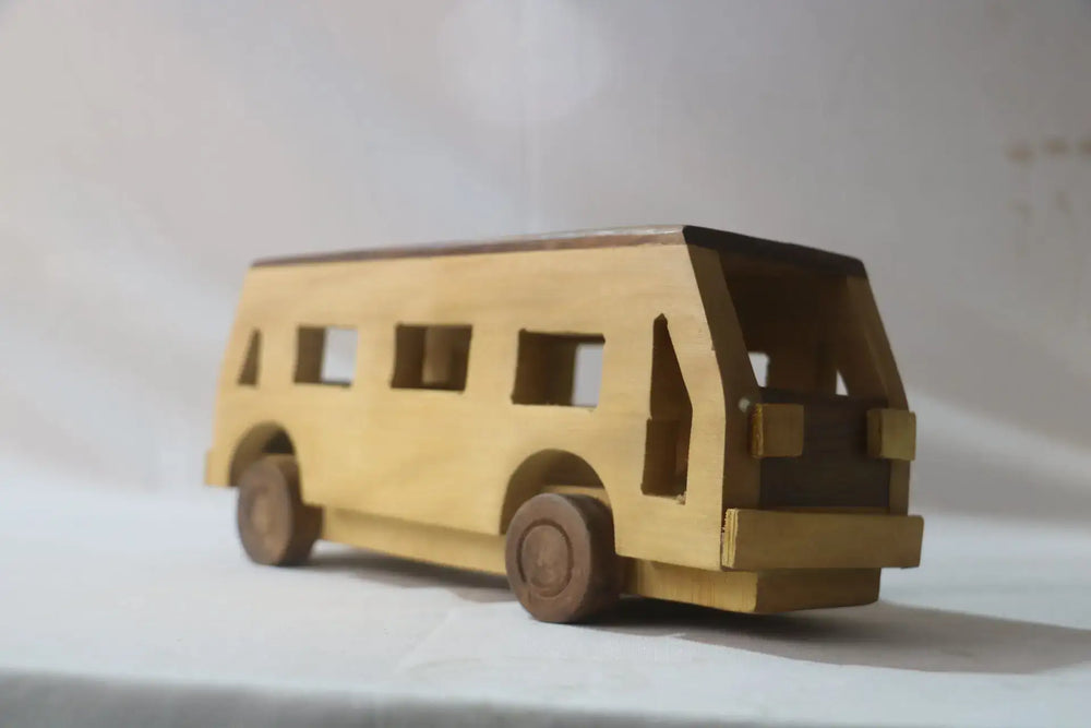 Wooden Bus Toy for Kids – Handcrafted & Safe Play Vehicle Wooden Toys