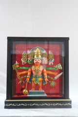 Wooden Panchamukha Hanuman Frame with Light – Sacred Home Temple Decor