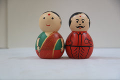 Traditional Couple Dolls in Non-Toxic Green – Perfect Cultural Decor