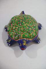 Hand-Painted Metal Tortoise | Decorative Animal Figurine maruthi handicrafts