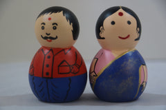 Traditional Couple Dolls in Non-Toxic Green – Perfect Cultural Decor