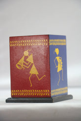 Handcrafted Channapatna Pen Stand – Colorful Hand-Painted Wooden Holder