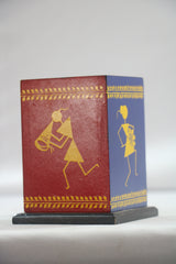 Handcrafted Channapatna Pen Stand – Colorful Hand-Painted Wooden Holder