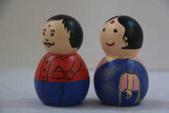 Traditional Couple Dolls in Non-Toxic Green – Perfect Cultural Decor