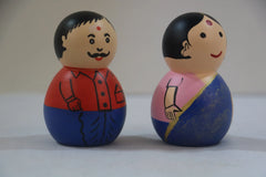 Traditional Couple Dolls in Non-Toxic Green – Perfect Cultural Decor BHARAT HANDICRAFTS