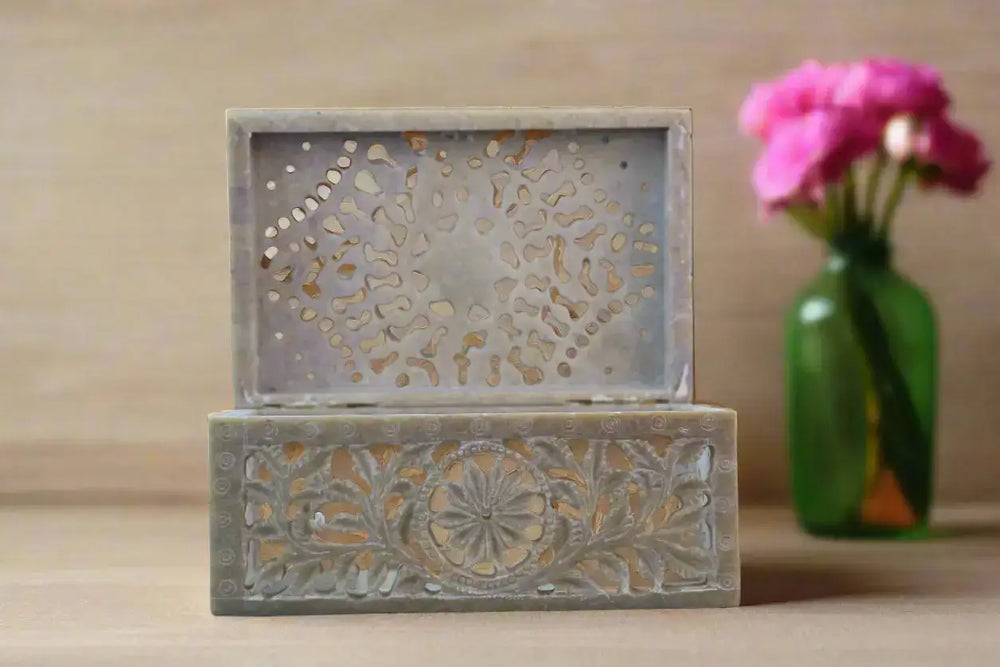 Jewellery Box with Jali Carving – Artisan Indian Handicraft Bachcha Lal