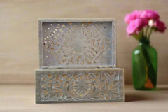 Jewellery Box with Jali Carving – Artisan Indian Handicraft Bachcha Lal