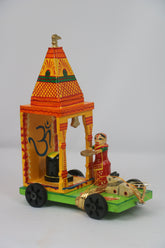Hand-Painted Shiva Mandir – Traditional Wooden Decorative Temple for Home