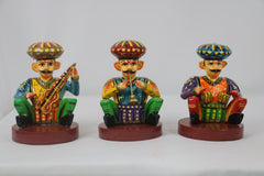 Traditional Hand-Painted Wooden Musicians – Set of 6