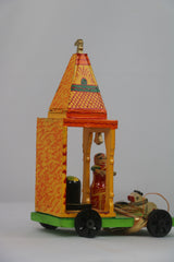 Hand-Painted Shiva Mandir – Traditional Wooden Decorative Temple for Home