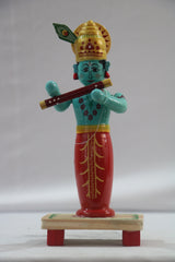 Channapatna Wooden Krishna Idol – Spiritual Handcrafted Artwork