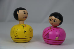 Spring Head Bobble Couple – Handcrafted & Painted Ethnic Indian Decor