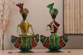 Iron Handpainted Mini Sardar Musician Set of 2