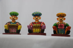 Traditional Hand-Painted Wooden Musicians – Set of 6 Balaji varanasi