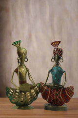Iron Handpainted Mini Sardar Musician Set of 2