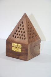 Natural Wood Dhoop Burner – Traditional Pooja Accessory