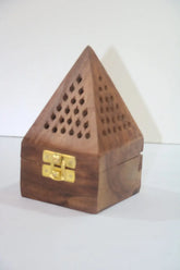 Natural Wood Dhoop Burner – Traditional Pooja Accessory wooden pooja accessories