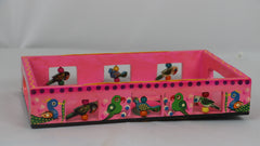Artisan Hand-Painted Tray – Wooden Decorative Tray for Tea & Snacks