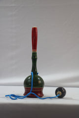 Handcrafted Channapatna Toy – Eye-Hand Alignment Ball Game for Kids