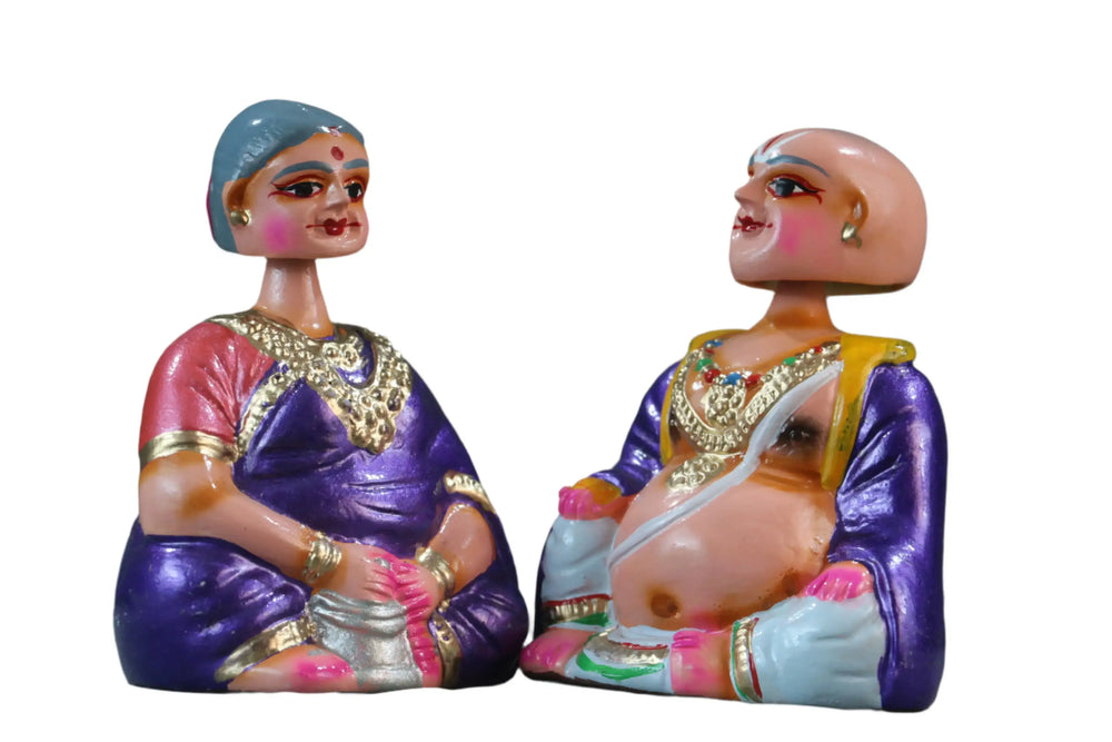 Traditional Thanjavur Dolls – Handcrafted South Indian Golu Figurines Alagu Sundaram
