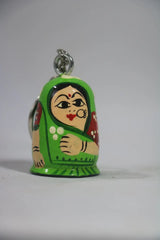 Wooden Girls Keychain – Handcrafted & Hand-Painted Balaji varanasi