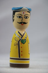 Marwadi Men Peg Doll – Non-Toxic Color, Handcrafted Traditional Toy