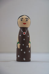 Handcrafted Girl Peg Doll – Charming & Cute
