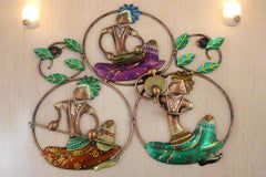 Iron Hand-painted 3 Antique Musicians Wall Decor Hanging