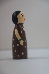 Handcrafted Girl Peg Doll – Charming & Cute