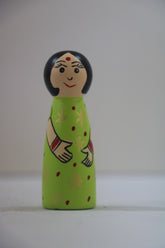 Handcrafted Girl Peg Doll – Charming & Cute