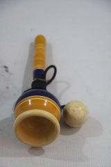 Handcrafted Channapatna Toy – Eye-Hand Alignment Ball Game for Kids