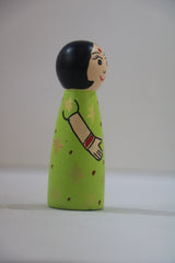 Handcrafted Girl Peg Doll – Charming & Cute