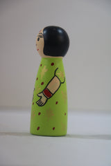 Handcrafted Girl Peg Doll – Charming & Cute