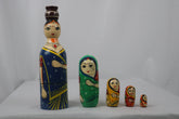 Handcrafted Wooden Nesting Doll Set – Cute Girls Design Balaji varanasi