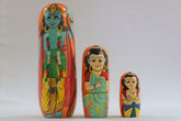 Wooden Hand Painted Nesting Doll Rama Set