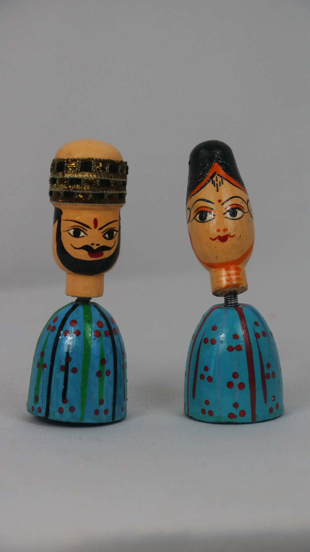Sardar Spring Doll – Handcrafted Bobble Head for Car & Home Decor Wooden Lacquerware&toys