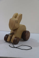 Wooden Rabbit Rattle – Safe & Natural Toy for Babies